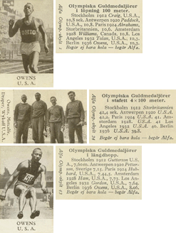 Alfa Olymp.-skylt - Jesse Owens
